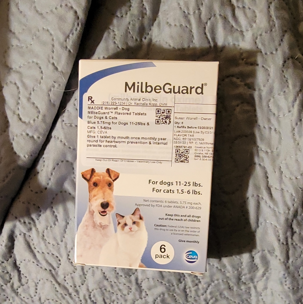 MilbeGuard heartworms preventative